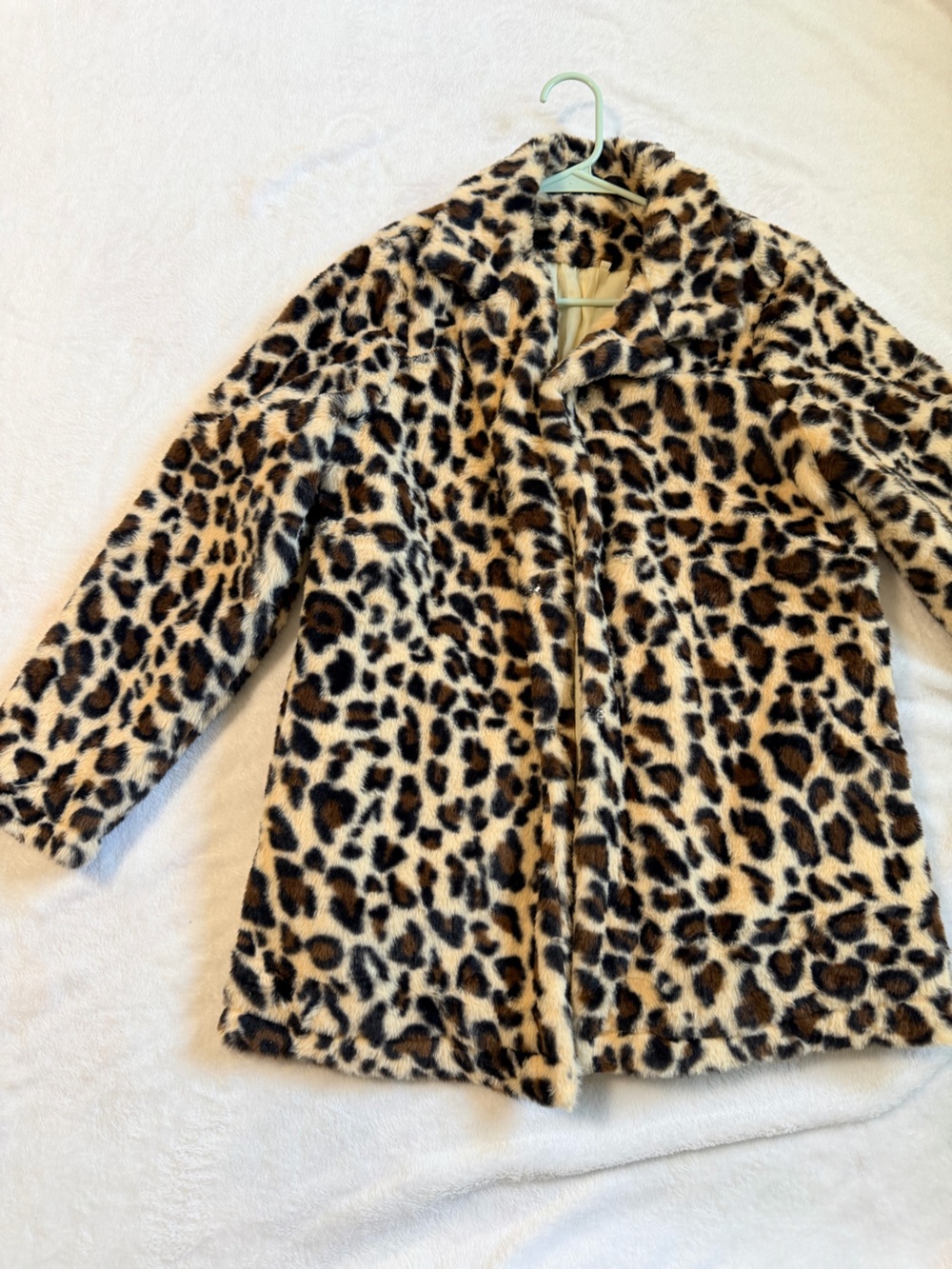 Women’s Leopard Print Faux Fur Jacket Size Small